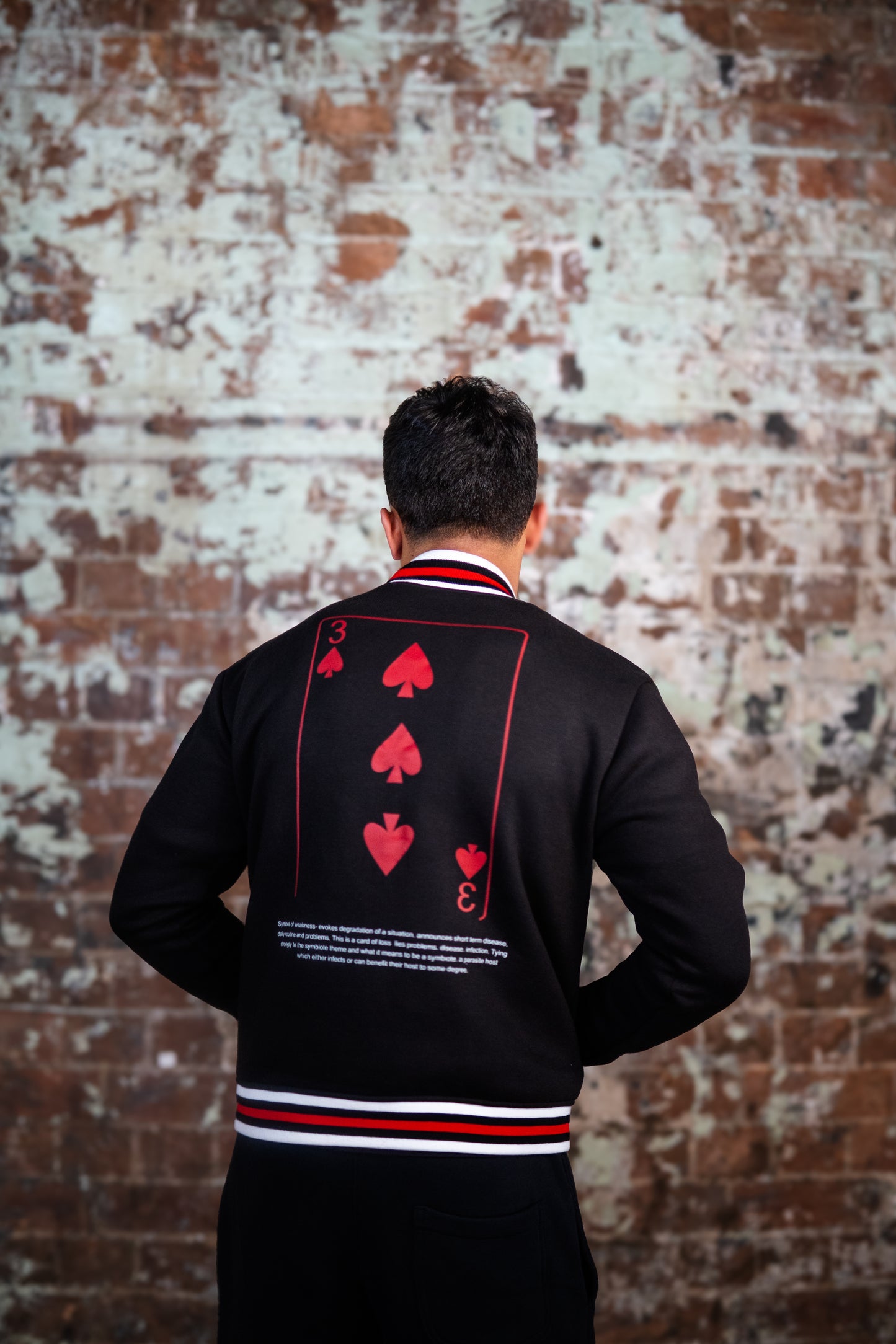 Symbiote inspired varsity jacket