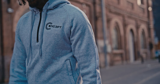 Grey Hoodie (striped zipper edition)